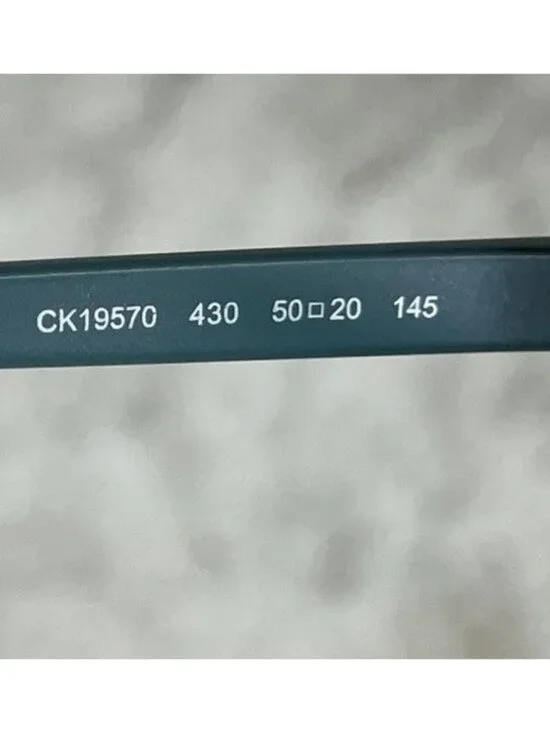 Calvin Klein CK19570 430 Round Teal Blue Clear Eyeglasses Frames Italy 50-20-145 - Picture 7 of 8